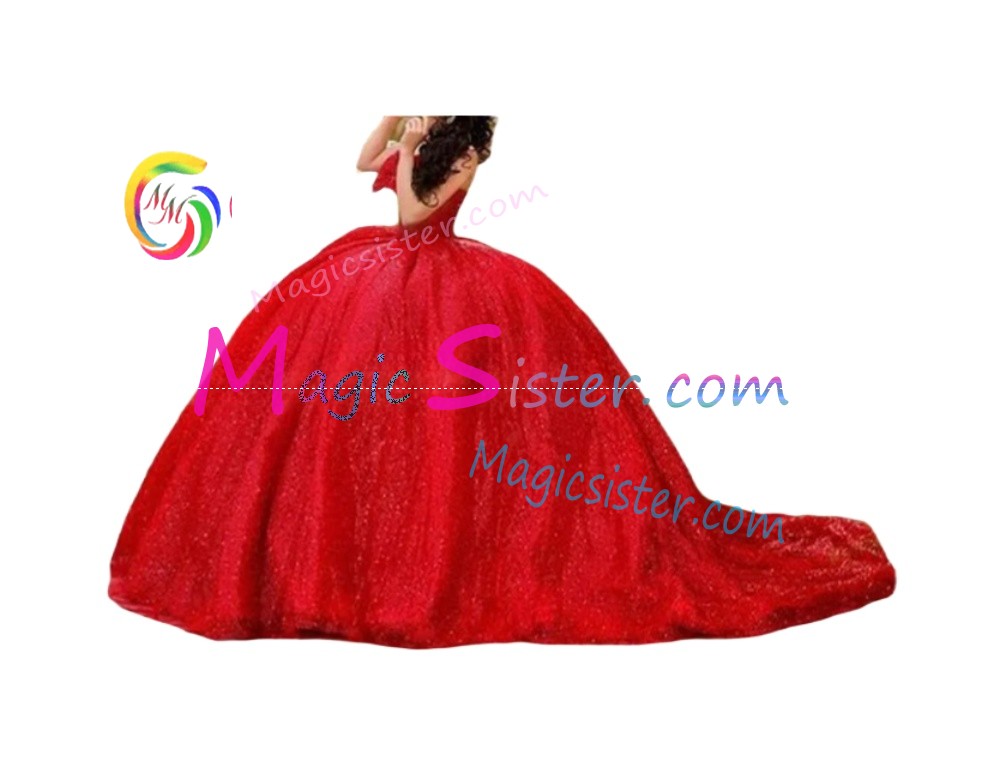 Topselling Luxury Red Quinceanera Dress