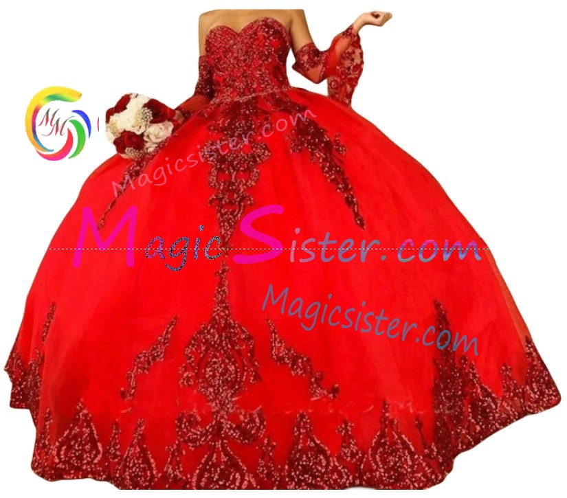 Topselling Luxury Red Quinceanera Dress