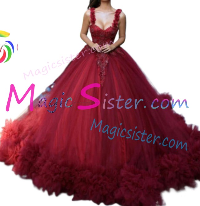 Hotselling Beautiful Burgundy Quinceanera Dress