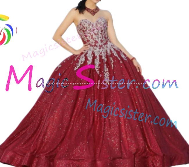 Hotselling Beautiful Burgundy Quinceanera Dress