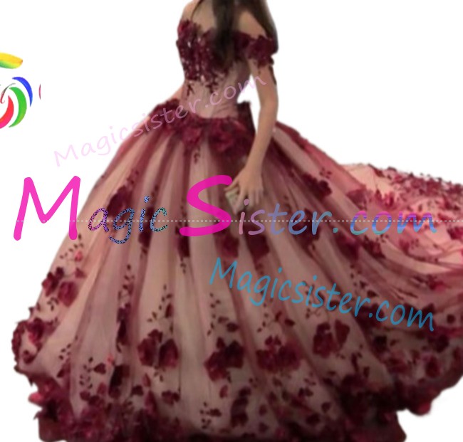 Hotselling Luxury Burgundy Quinceanera Dress