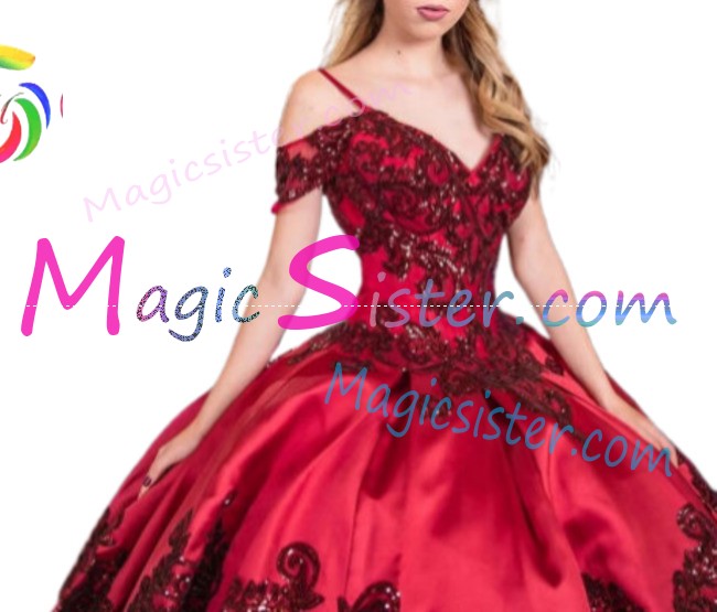 Hotselling Luxury Burgundy Quinceanera Dress