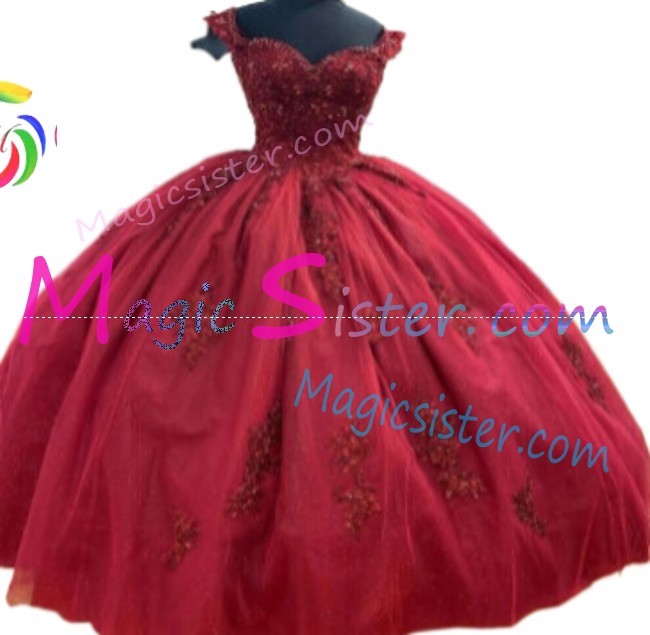 Hotselling Luxury Burgundy Quinceanera Dress