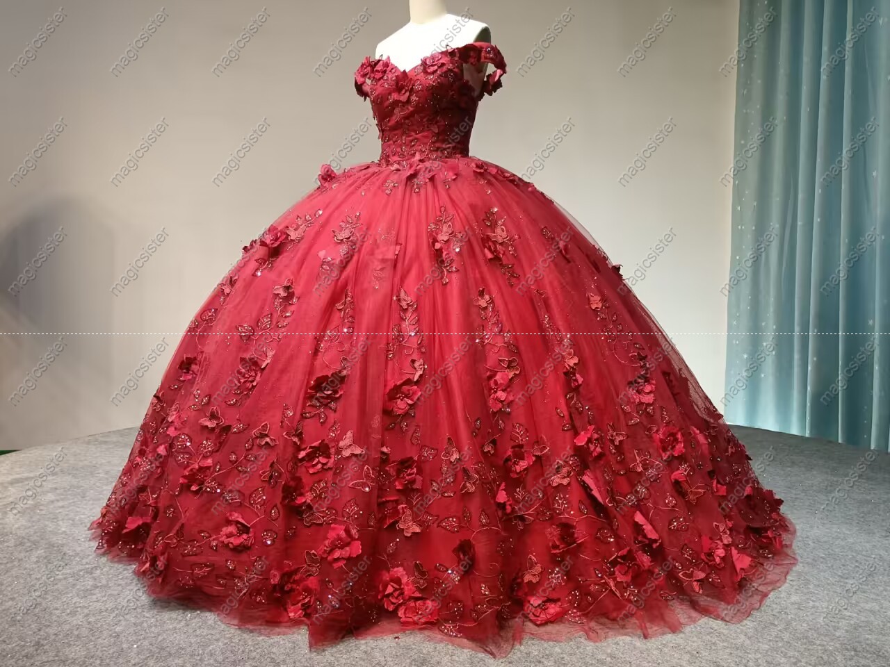 3D Flowers Quinceanera Dresses