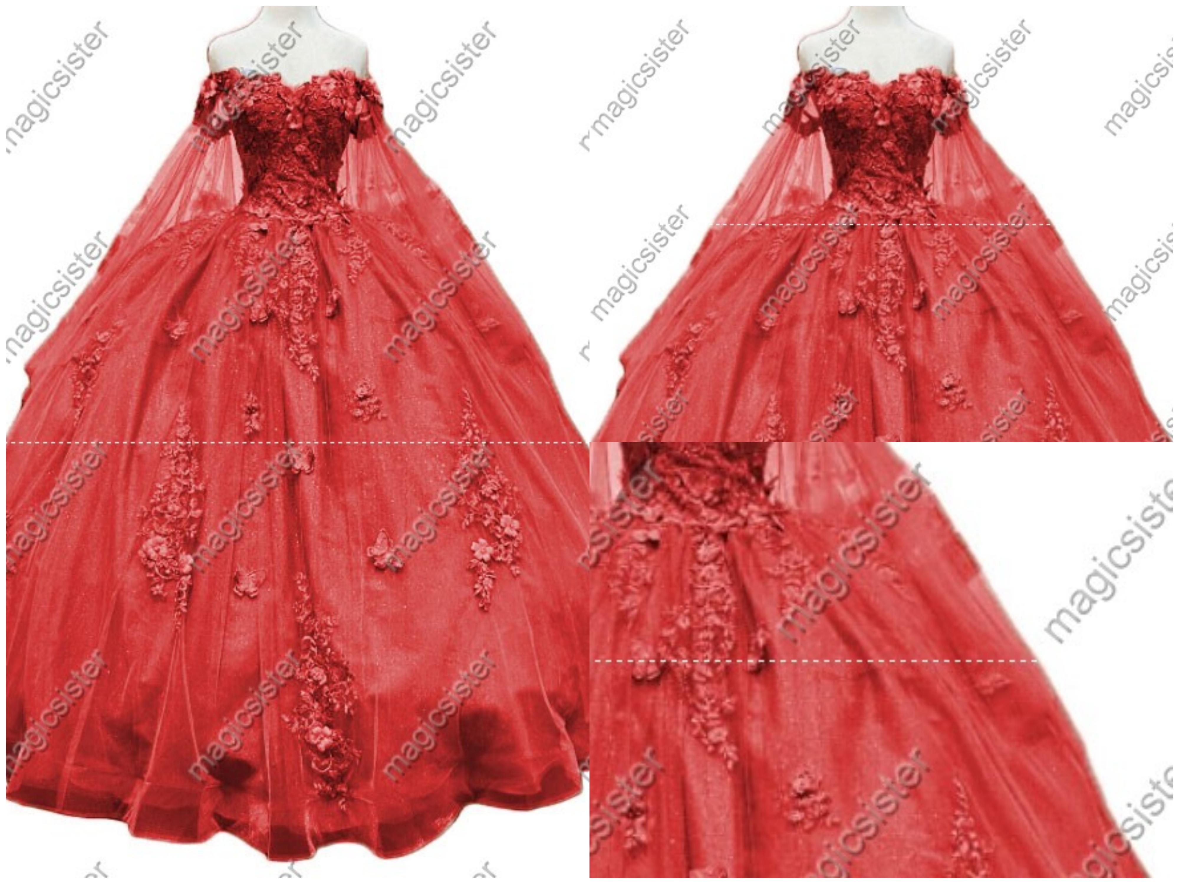 Factory Wholesale Off Shoulder Appliques Ball Gown Quinceanera Qress