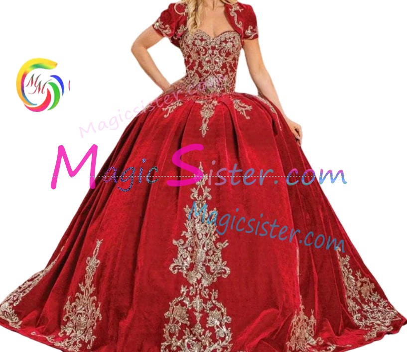 Red Luxurious Elegant Fashionable Quinceanera Dress