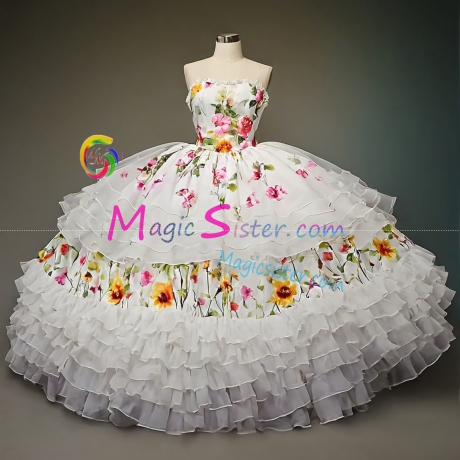 Colorful Spring Flowers Lace Satin A line Quinceanera Dresses Corset Back Lace Beaded Ruched 2024