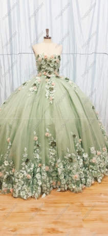 Top Selling Instock 3D Flowers Quinceanera dresses