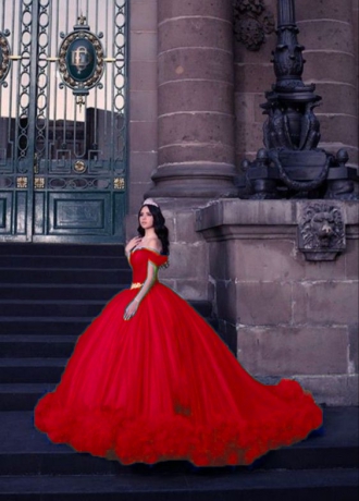Red quinceanera dresess