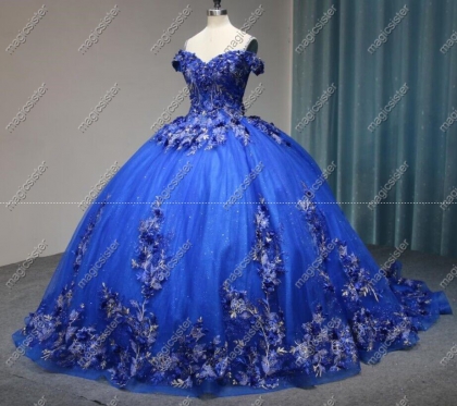 Instock Factory Lace Embroidery Quinceanera Dress
