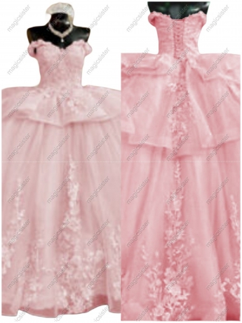 Blush Factory Wholesale Floral Appliques Quinceanera Ball Gowns