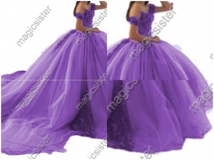 Elegant Princes Sweet Quinceanera Dresses Ball Gown Floral Lace Luxury Prom Dress