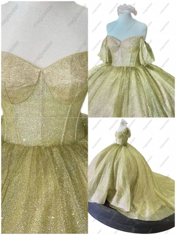 Unique Factory Wholesale Glitter Quinceanera Dresses