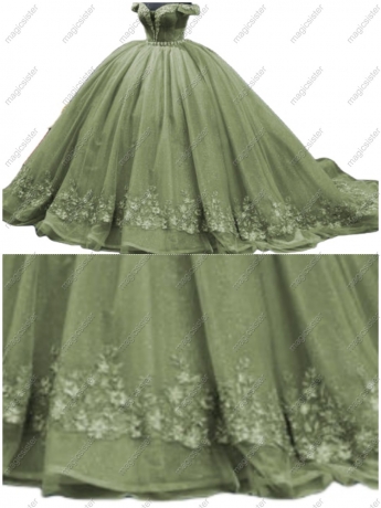 Sage Factory Wholesale Flower Ball Gown Quinceanera Dress