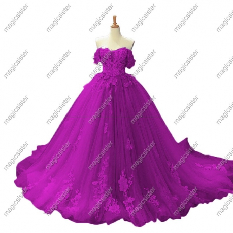 Factory Wholesale Off Shoulder Appliques Ball Gown Quinceanera Qress