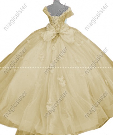 Ball Gown Quinceanera Dresses Lace Beading Birthday Prom Gowns Sweet