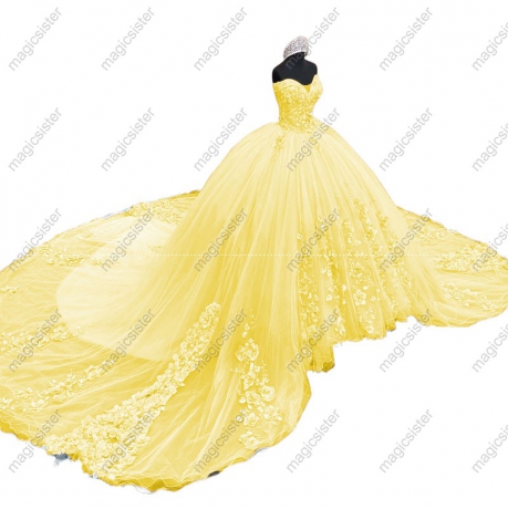 Factory Wholesale Luxury 3D Floral Quinceanera Dress