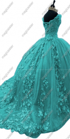 Sage Factory wholesale quinceanera dress 3D flower off-shoulder sweet dress