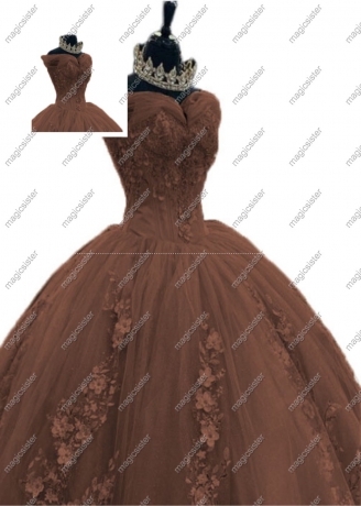 Factory wholesale quinceanera dress off shoulder lace dress