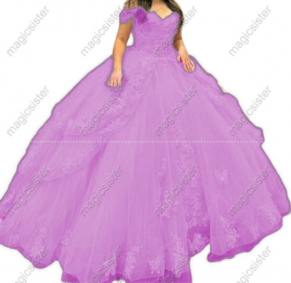 Off The Shoulder Ruffles Quinceanera Dresses Ball Gown Appliques Lace Sweet