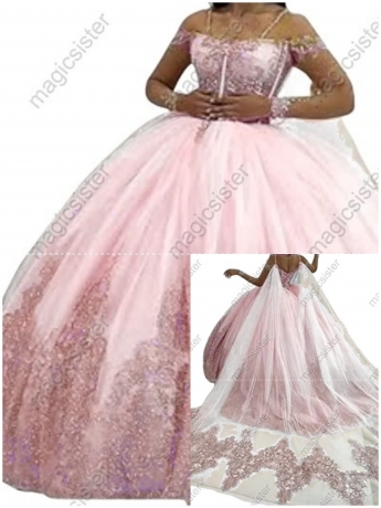 blush Factory Wholesale Fashionable Sequins Quinceanera Dress