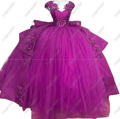 Factory Wholesale Customized 3D Floral Quinceanera Dress