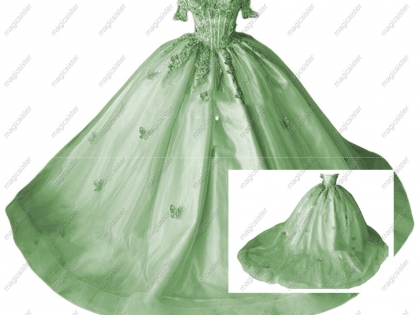 Sage Quinceanera Dresses Off The Shoulder Sweet Ball Gown