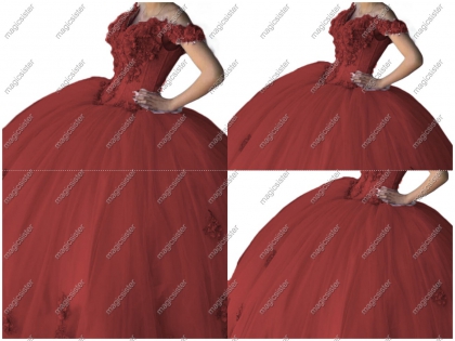Factory wholesale customized 3D floral quinceanera dress