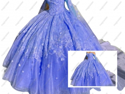 Quinceanera Dresses 3D Flowers Beaded Prom Dress Women Spaghetti Straps with Shawl Puffy Sweet 16 Ball Gowns
