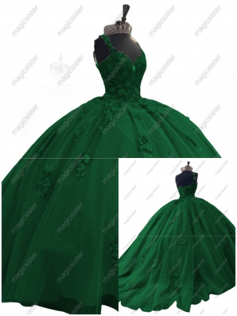 Emerald Green Factory Wholesale Hotselling Customed Make Quinceanera Dress