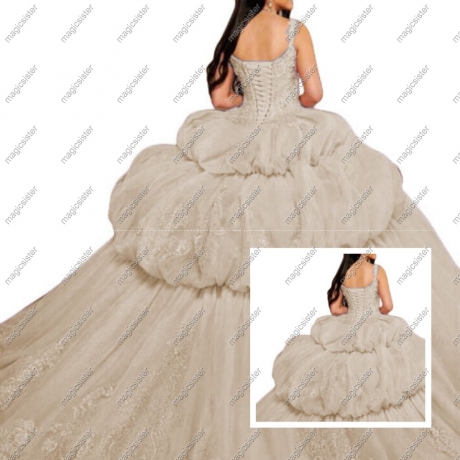 Factory wholesale Luxurious Floral Appliques Quinceanera Ball Gowns