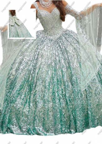 Sage Factory Wholesale TopSelling Green System Quinceanera Dress