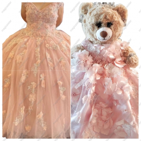 Blush Factory Wholesale Hotselling Matching Barbie and Bear Dress