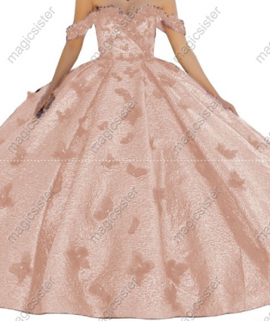 Factory Wholesale New Style Butterfly Quinceanera Dress
