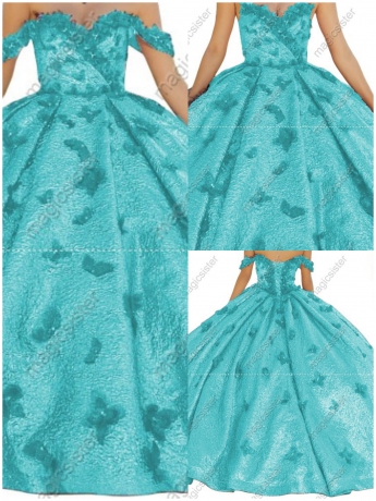Factory Wholesale New Style Butterfly Quinceanera Dress
