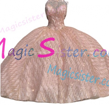 Blush Sparkly Instock Factory Wholesale Quinceanera Dress