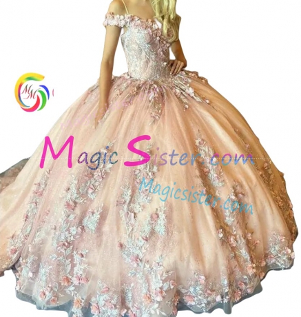 Blush Sparkly Instock Factory Wholesale Quinceanera Dress