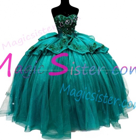 Emerald Green Luxury Topselling Quinceanera Dress