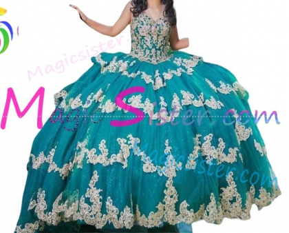 Factory Wholesale Topselling Emerald Green Quinceanera Dress