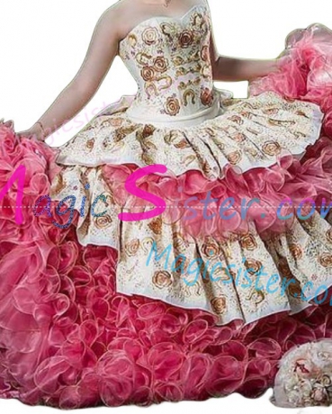 Beautiful Embroidery Charro Quinceanera Dress