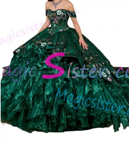 Hot selling Embroidery Charro Quinceanera Dress