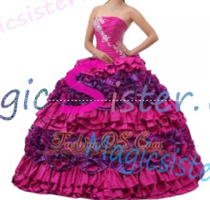 Topselling Fushsia Quinceanera Dress