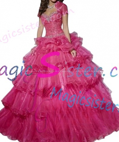 Topselling Fushsia Quinceanera Dress