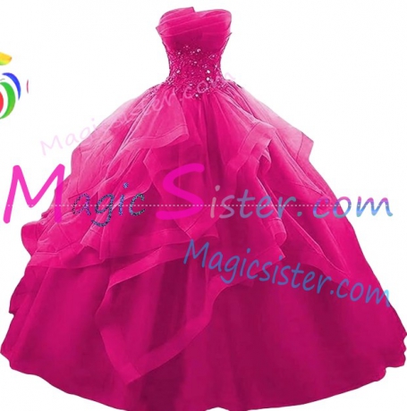 Topselling Fushsia Quinceanera Dress