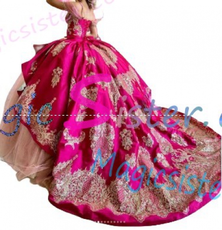 Topselling Luxury Fushsia Quinceanera Dress
