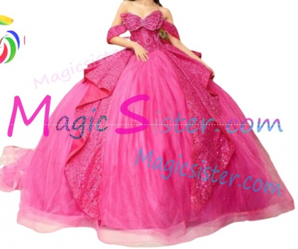 Hotselling Fushsia Quinceanera Dress