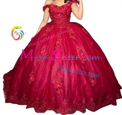 Factory Wholesale Topselling Luxurious Red Quinceanera Dress