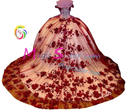 Topselling Beautiful Red Quinceanera Dress