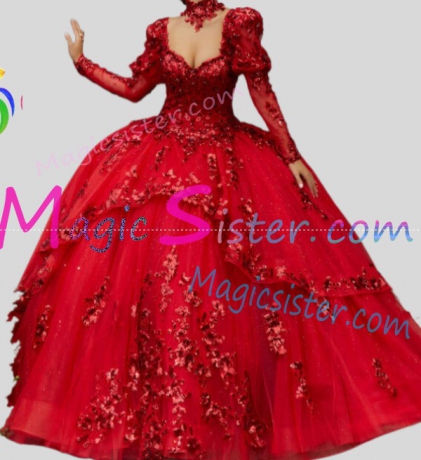 Topselling Instock Factory Red Quinceanera Dress