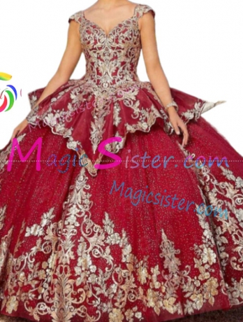 Hotselling Beautiful Burgundy Quinceanera Dress